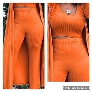 Wide legged pants set